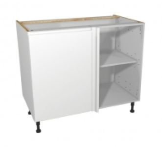 Wickes Madison White Gloss Handleless Corner Base Unit - 100