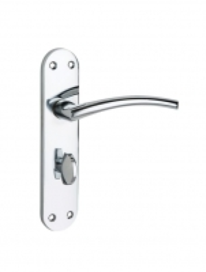 Wickes  Wickes Dante Bathroom Door Handle - Polished Chrome 1 Pair