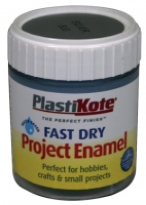 Wickes  Plastikote Fast Dry Brush On Enamel - Aluminium 59ml