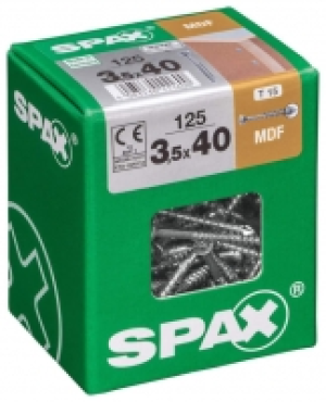 Wickes  Spax Tx Countersunk Blue Zinc Mdf Screws - 3.5 X 40mm Pack O