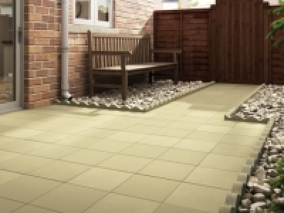 Marshalls Richmond Smooth Buff Paving Slab 450 x 450 x 32 mm