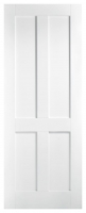 LPD Internal London 4 Panel Primed White Solid Core Door - 6