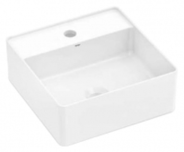 Wickes  Wickes Platinum 1 Tap Hole Square Countertop Bathroom Basin 