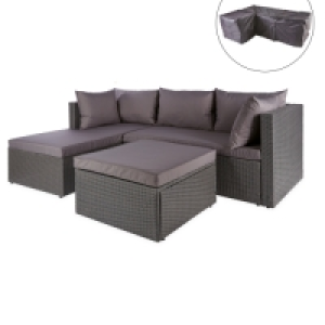 Anthracite Corner Sofa & Cover
