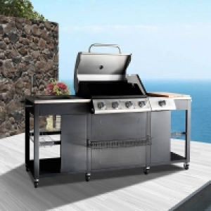 Self Assembly Required Fervor 4 Burner BBQ Kitchen
