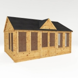 Homebase Not Included Mercia 4m x 5.5m Pool House Log Cabin 44mm