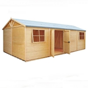 Self Assembly Required Shire 12 x 24ft Mammoth Double Door Garden Shed