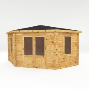 Not Included Mercia 4m x 4m Corner Log Cabin 44mm
