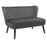 Homebase Self Assembly Required Jerry Jumbo Cord Cocktail Sofa - Charcoal