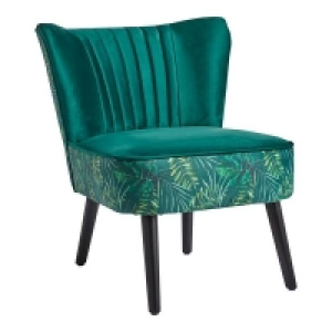 Self Assembly Required Jessica Jungle Print Occasional Chair - Green