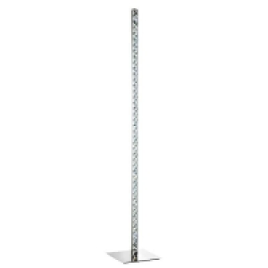 Stainless Steel, Glass, Steel Emerald Crystal LED Floor Lamp - Chrome and Clear