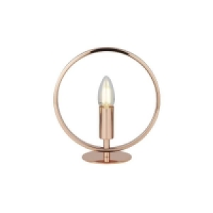 Mild Steel Durras Ring Detail Table Lamp - Rose Gold