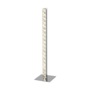Stainless Steel, Glass, Steel Emerald Crystal LED Table Lamp - Chrome and Clear