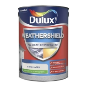 Dulux Weathershield Smooth Masonry Paint - Ashen White - 5L