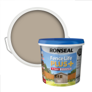 Homebase Water Based Ronseal Fence Life Plus - Warm Stone - 5L