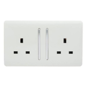 Trendi Switch 2 Gang 13 amp long switched Plug Socket in Scr £11.95