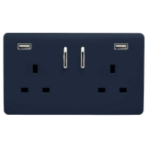 Trendi Switch 2 Gang 13Amp Double Socket and 2 USB Ports - N £14.95