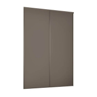Homebase Steel, Mfc Classic 2 Door Sliding Wardrobe Kit Stone Grey Panel (W)1185