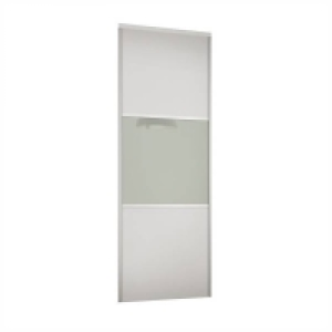 Linear Sliding Wardrobe Door 3 Panel White / Arctic White Gl £245.00