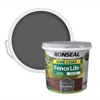 Homebase Water Based Ronseal One Coat Fence Life Charcoal Grey 5L