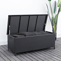 HomeBargains  The Outdoor Living Collection: Rattan Storage Box - Grey