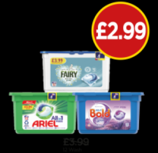 Ariel Bio Capsules, Bold Lavender & Camomile All In One Caps £2.99