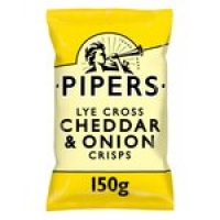Ocado  Pipers Lye Cross Cheddar & Onion Crisps
