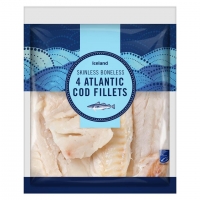 Iceland  Iceland 4 Atlantic Cod Fillets 450g