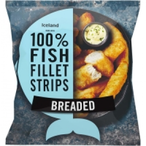 Iceland  Iceland Made with 100% Fish Fillet Strips Breaded 450g