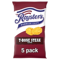 Iceland  Roysters T-Bone Steak Multipack Crisps 5 Pack
