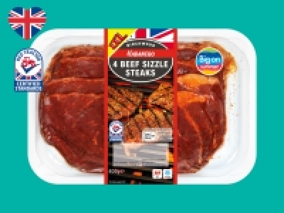 Birchwood 4 Habanero British Beef Sizzle Steaks £4.19