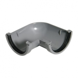 FloPlast 76mm MiniFlo Gutter Angle 90° - Grey