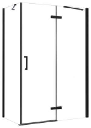 Nexa By Merlyn 8mm Black Frameless Side Panel Only for Hinge