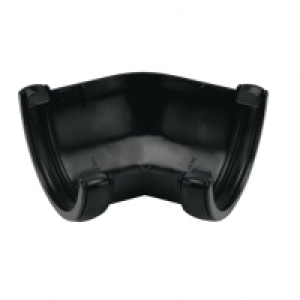 FloPlast 112mm Round Line Gutter Angle 135° - Black