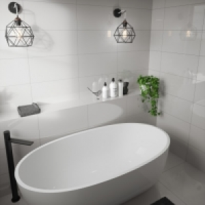 Wickes Moraine Cloud Glazed Polished Porcelain 290x590mm
