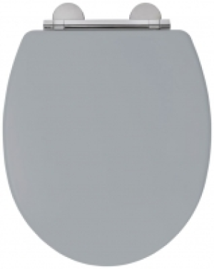 Wickes  Croydex Lugano Flexi Fix Grey Toilet Seat