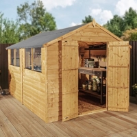 Wickes  Mercia 10 x 8ft Double Door Timber Overlap Apex Shed with As