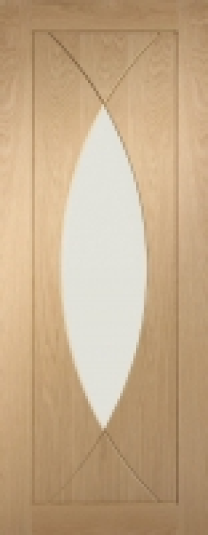 XL Joinery Pesaro Glazed Oak Patterned Internal Door - 1981