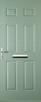 Wickes  Euramax 6 Panel Right Hand Chartwell Green Composite Door - 