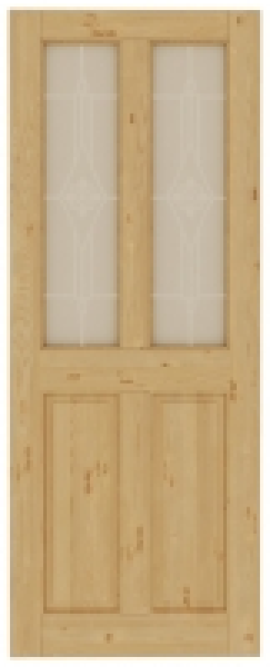 Wickes  Wickes Chester 4 Panel Knotty Pine Glazed 1981x762mm