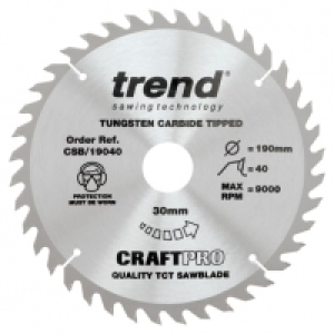 Trend CSB/19040 40 Teeth Combination Cut Craft Circular Saw