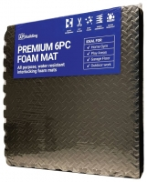 AP Black Interlocking Foam Floor Mats - 600 x 600mm - Pack o