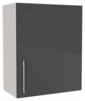 Wickes  Orlando Dark Grey Gloss Slab Wall Unit - 600mm