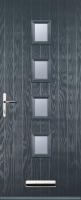 Wickes  Euramax 4 Square Right Hand Grey Composite Door - 880 x 2100
