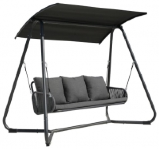 Charles Bentley 3 Seater Rope & Steel Garden Swing Chair - G