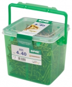 Spax Pz Countersunk Yellox Screws Bulk Tub - 4x40mm Pack Of