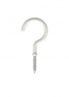 Wickes  Wickes Shouldered Cup Hooks - White 25mm Pack of 10