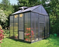 Wickes  Palram Canopia 8 x 8ft Glory Aluminium Apex Greenhouse with 