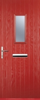 Wickes  Euramax 1 Square Right Hand Red Composite Door - 840 x 2100m