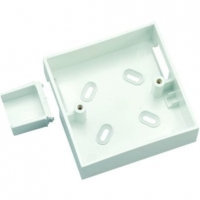 Wickes  Wickes 1 Gang Cut-Out Pattress Box & Adaptor - White 32mm